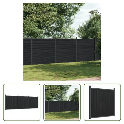 Produktbild von The Living Store Zaunelement Grau 526x186 cm WPC