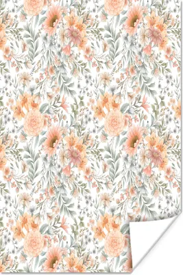 Produktbild von MuchoWow® Poster Blumen - Collage - Farben 40x60 cm - Plakate für die Wand - Poster Babyzimmer