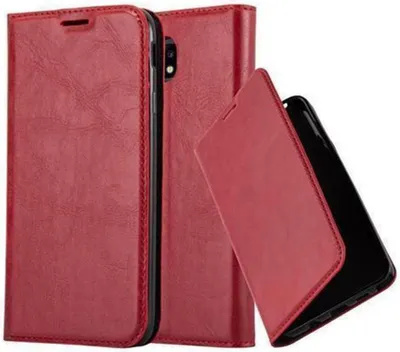 Obrázek produktu pro Cadorabo Case for Samsung Galaxy J7 2017 Protective Case in Red Pouzdro na mobilní telefon s magnetickým zavíráním