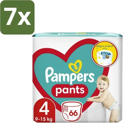 Image de Pampers – Couches-culottes – Taille 4 – 66 couches – Pack économique – 7 pièces