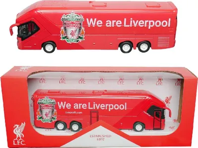 Produktbild von van der Meulen Liverpool FC Team Bus Spielzeug rot 1:50 Maßstab 25 cm