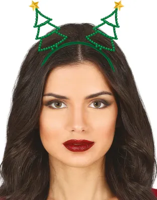 Image de Serre-tête en strass avec arbres de Noël pour adultes - taille unique