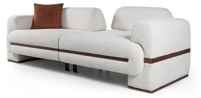 Immagine prodotto di Divano in tessuto bianco: un divano elegante, un mobile imbottito per il soggiorno