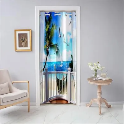 Produktbild von Türvorhang Blickdicht mit Ösen 130x150cm Sommer