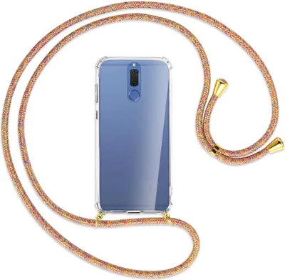 Produktbild von Handykette Backcover-Schutzhülle mit Band (Metall goldfarben) für Huawei Mate 10 Lite / G10 - Rainbow