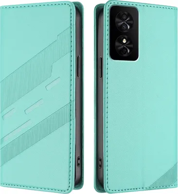 Image de Etui pour TCL 50 SE, étui portefeuille en cuirPolyuréthaneavec fente pour cartes et fonction Türkis stand