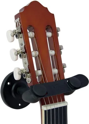 Produktbild von Gitarrenhalter Set aus Holz, Schwarz, für Akustik- und E-Gitarren