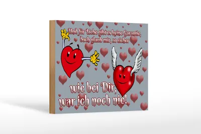 Produktbild von Holzschild Spruch 18x12cm Für Liebe gibt's keine
