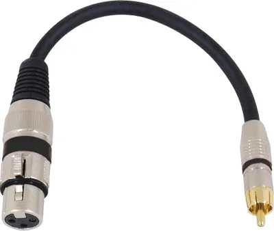 Produktbild von OMNITRONIC Adapterkabel XLR(F)/Cinch(M) 0,2m sw