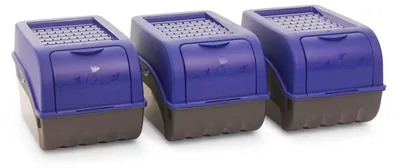 Produktbild von Novaliv 3x Mittel 5L Kartoffelbox marineblau Vorratsbehälter Aufbewahrungsdose Küchen Aufbewahrungsbehälter