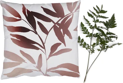 Produktbild von MuchoWow® Zierkissen Sofakissen Wohnzimmer Dekokissen 40x40 cm Blättern - Design - Abstrakt - Foto Kissen - Schlafzimmer Dekoration