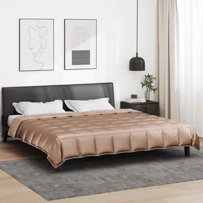 Produktbild von "Schlussverkauf" Ganzjahresbettdecke moderne - Extra weich - Gold 220x200 cm Satin und Mikrofaser  C6439
