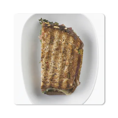 Produktbild von MuchoWow® Mauspad Mousepad Teller mit verbranntem Toast 20x20 cm - Mousepads - Maus Mat - Pad - Mausunterlage - Desk Mat - Bureauartikeln