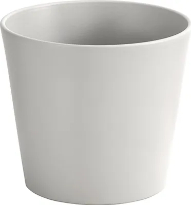 Produktbild von Dehner Gute Wahl Übertopf, Ø 36 cm, Höhe 29 cm, Keramik, glasiert, hellgrau