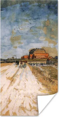Produktbild von MuchoWow® Poster Straße entlang der Stadtmauern von Paris - Vincent van Gogh 20x40 cm - Plakat - Foto