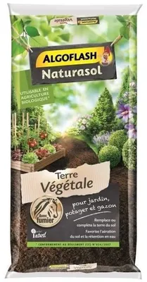 Produktbild von Pflanzerde Angereichert ALGOFLASH NATURASOL, 40 L, -Landbaugeeignet, Mit Dünger und Organischen Stoffen, Für Alle Pflanzen