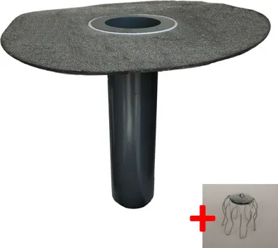 Produktbild von Flachdachablauf DN 100 inkl. Laubfang, Bitumen-Flansch rund, Dachgully, Einlauf, Dachentwässerung, DN 110