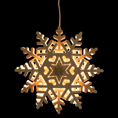 Produktbild von Fensterbild Schneekristall (2) (29cm) von Kunstgewerbe Taulin