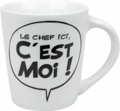 Image de Könitz Mug Astérix - Le chef ici cest moi, Tasse, Porcelaine, Blanc, 380 ml, 11 1 134 2774