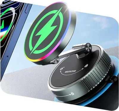 Obrázek produktu pro Držák telefonu pro auto s 15W Bezdrátovým nabíjením, magnetické držák pro iPhone 16 15 14 13 Pro Max a další smartphony