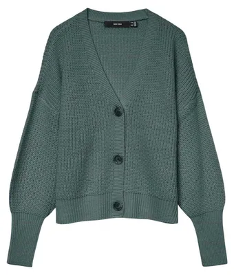 Produktbild von Vero Moda - Strickjacke für Damen, Mit Bündchen, gerippt, leger GT19228 (34 DE) (Balsam Grün)