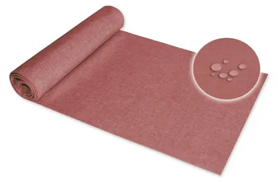 Produktbild von Tischläufer 40x140 cm altrosa Leinenoptik beschichtet Lotuseffekt Tischband Mitteldecke
