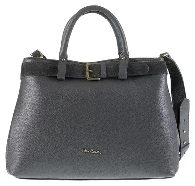 Zdjęcie produktu dla Torebka Ręczna Pierre Cardin Skóra Naturalna Zamek Błyskawiczny Szara Grey UNICA 37x25x12 cm 55102-ANTRACITE