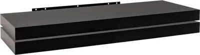 Produktbild von Happyment Schwarze Wandplanken – 60cm – Schwebendes Wandregal – Fotoplank – Bücherregal – MDF – 2er Set