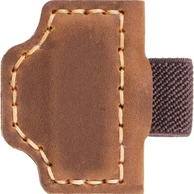 Productafbeelding van INF Premium lederen magnetische pennenclip - Handgemaakte pennenhouder voor notitieboeken en planners Bruin