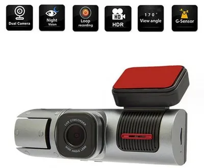 Image de Caméra d'enregistrement HD pour voiture de 3,16 pouces avec double objectif
