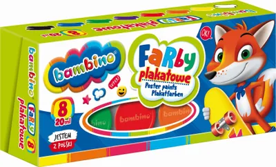 Zdjęcie produktu dla Farby Plakatowe 8Kol 20Ml Standard 4995 A'5