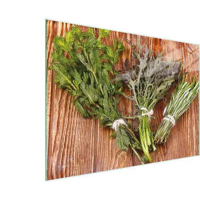 Produktbild von Schneidebrett Herdabdeckplatte Multiglasschneidplatte 30x22 cm Gewürze Holz