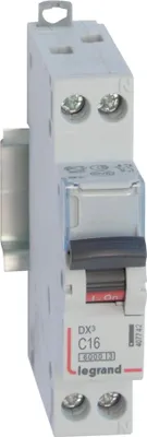 Immagine prodotto di Interruttore Legrand LS, 6 kA, C, 16 A/1 polo + N, 1 TE, struttura compatta, 1 pz.