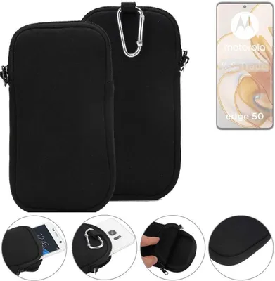 Produktbild von K-S-Trade Neopren-Hülle Handyhülle kompatibel mit Motorola Edge 50 Schutzhülle Neoprenhülle Sleeve Schutz-Hülle Gürtel Tasche Case Holster