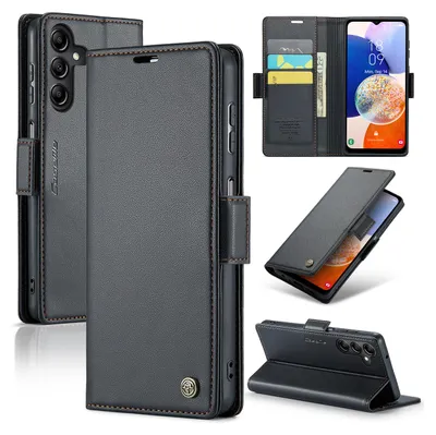 Produktbild von Galaxy A14 Hülle, Leder Brieftasche Kartenfach Schutzhülle mit Standfunktion für Samsung Galaxy A14 5G/4G Schwarz