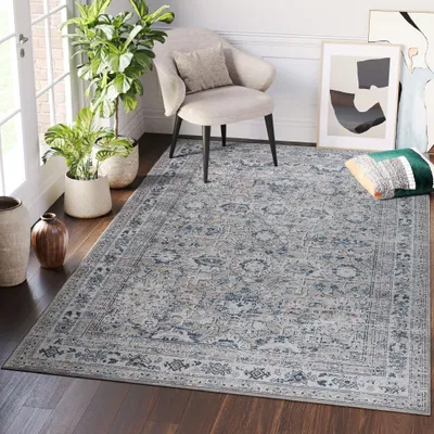 Obrázok produktu pre Tapiso Koberec RITZ Moderná béžová Modrá Obývacia izba Spálňa 300 x 400 cm