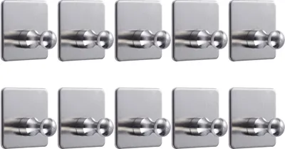 Produktbild von 10st selbstklebend Edelstahl Handtuchhaken Handtuch Racks Wandhaken für Küche Bad