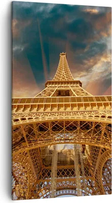 Produktbild von Bild auf Leinwand - Leinwandbild - Eiffle Architektur Paris - 45x80cm - Wand Bild - Wanddeko - Leinwanddruck - Bilder - Kunstdruck - Wanddekoration - Leinwand bilder - Wandkunst - PA45x80-2437