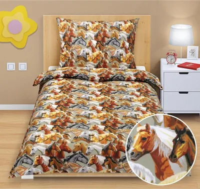 Produktbild von Junior Baumwollbettwäsche - Braun - 140x200, 70x90