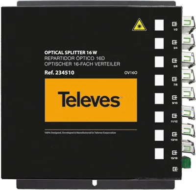 Produktbild von Televes OV16O Opt. 16-fach Verteiler Anschlüsse SC/APC Buchsen