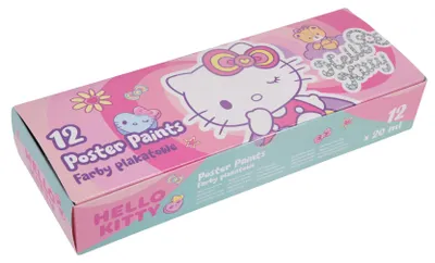 Produktbild von Hello Kitty Plakatfarben, Pink, 20 ml x 12 Farben