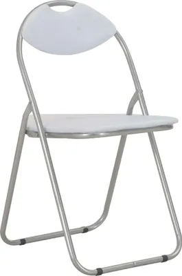 Obrázek produktu pro vidaXL Skládací jídelní židle 2 ks. Bílá Imitace kůže