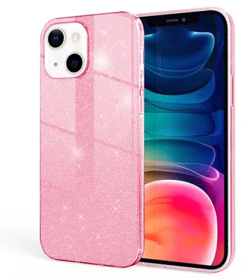 Obrázok produktu pre NALIA Odolné trblietavé puzdro pre iPhone 13, nárazuvzdorné lesklé trblietavé hybridné ochranné puzdro zosilnené silikónové puzdro ružové
