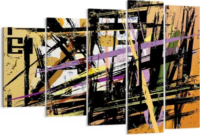 Produktbild von Bild auf Leinwand - Leinwandbild - Abstraktion modern - 150x100cm - Wand Bild - Wanddeko - Leinwanddruck - Bilder - Kunstdruck - Wanddekoration - Leinwand bilder - Wandkunst - EG150x100-3705