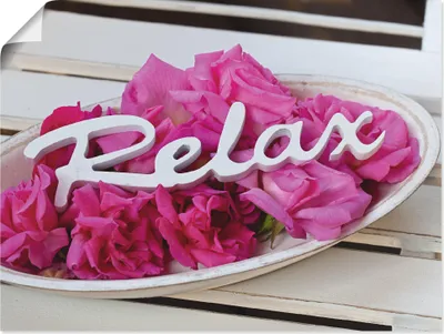 Produktbild von ARTland Poster Relax Größe: 80x60 cm