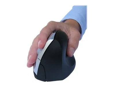 Image de BAKKER ELKHUIZEN BNESRMW BAKKER ELKHUIZEN Handshake Mouse Wireless VS4 Maus ergonomisch kabellos schwarz, silber