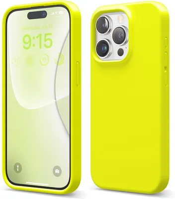 Obrázek produktu pro Elago Prémiové silikonové pouzdro pro iPhone 15 Pro Neon Yellow