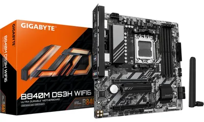 Obrázek produktu pro Gigabyte B840M DS3H WiFi6 B840 AM5 mATX DDR5 - AMD Sockel AM5 (Ryzen Zen4) - Micro/Mini/Flex-ATX