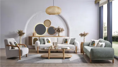 Image de Ensemble de canapés confortables comprenant 2 canapés – Design moderne et confort Meubles haut de gamme