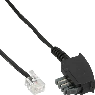Image de InLine® TAE-N Anschlusskabel, TAE-N zu RJ11 (6P4C), 1m